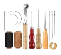 Kit di utensili in pelle, kit di artigianato in pelle, Strumenti artigianali professionali in pelle, Amerco di brunitore di ferro da punta multiuso di precisione per cuciture a sella