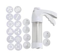 Kit di utensili per biscotti con 6 ugelli e 12 dischi, in acciaio inox, kit per pressa per biscotti Spritz rimovibile, per cuocere torte e biscotti
