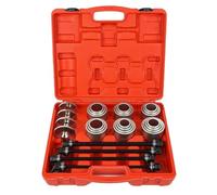 Kit di utensili per boccole per auto da 28 pezzi, premere e tirare le guarnizioni delle maniche, rimuovere e installare con utensili in acciaio Cr-V Utensile per Cuscinetti e Boccole Estrattore