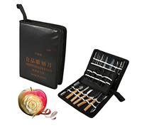 Kit di Utensili per Intaglio Culinario, 1 Set di Strumenti per Intaglio 46 Pezzi, Prodotti per il Taglio della Cucina a Scalpello per Frutta e Verdura Portatile Incluso Borsa per il Trasporto Kit per