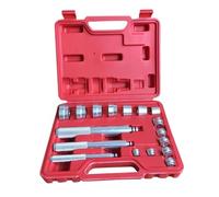 Kit di utensili per l'inserimento, la rimozione e l'installazione di driver per cuscinetti e boccole da 17 pezzi con custodia per utensili manuali per auto