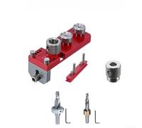 Kit di utensili per punzonatura e maschiatura per fori in alluminio con punte svasate per M6/M8, 6/8/10/14 mm, guida per svasatura in metallo fai da te