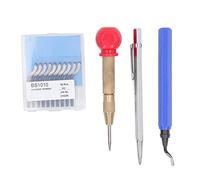 Kit di utensili per sbavatura, lame rotanti in acciaio rapido per la rimozione delle sbavature con punzone, penna per tracciatura per sbavatura delle estremità dei tubi, utensili