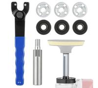 Kit di utensili per smerigliatrice angolare da 8 pezzi con albero di estensione, chiave regolabile e set di 3 dadi flangiati per smerigliatrici ad albero da 5/8-11 ''