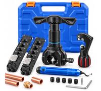 Kit di utensili per svasatura tipo trapano a batteria, 1/4"-3/4". | Strumento per svasatura singola, forma svasature in rame da 45 gradi, funzionamento manuale o con trapano