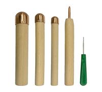 Kit di utensili per tagliare la pietra focaia, include 1 sfaldatrice a pressione e 3 boppers in rame, perfetto per professionisti e principianti nel fai da te