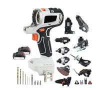 Kit di utensili per trapano elettrico, 18 V, set combinato 10 in 1 con 2 batterie e caricabatterie per riparazione di mobili