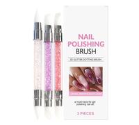 Kit di Utensili per Unghie in Silicone 3 Pezzi Penna da Disegno a Doppia
