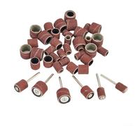 Kit di utensili rotanti per mandrino a tamburo abrasivo, 51 pezzi in ossido di alluminio, set di fissaggio con nastri abrasivi da 1/2", 3/8", 1/4", grana 120 e 1/8"
