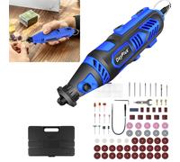 Kit di utensili rotanti, set mini smerigliatrice elettrica multifunzionale da 135 W, 6 velocità, accessori da 80 pezzi per progetti artigianali e creazioni fai-da-te