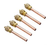 Kit di valvole in ottone per porta di servizio per aria condizionata, per ricarica HVAC, stelo per manutenzione e vuoto del sistema split R410A R134A, 5 pezzi (ordinario)