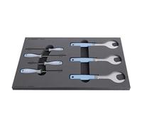 Kit di vaschette portautensili da 7 pezzi per banchi da lavoro Unior SOS Noir