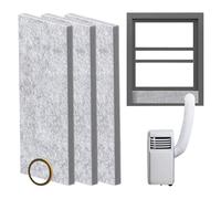 Kit di Ventilazione per Finestra per Condizionatore Portatile, Pannelli Laterali AC per Finestra, Di Ventilazione Per Montaggio Orizzontale O Verticale Per Camera Cucina Garage