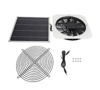 Kit di Ventola a energia Solare nutriente da 100W Pannello Solare da 10 Pollici da 10 Pollici meccanismo di Ventilazione per Ventilazione per pollaio Ventilatore da 10 Pollici (Bianco)
