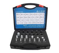 Kit di verifica filettatura bullone dado ad alta precisione 26 pezzi in acciaio al carbonio ABS set di misuratori filettatura dado e bullone per riparazioni professionali e