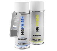 MG PRIME Vernice per moto Kit di bombolette a spruzzo per BMW Motorrad 963 Granitgrau Metallic Matt Bomboletta spray da 400ml di vernice di base vernice trasparente