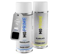 MG PRIME Vernice per auto Kit di bombolette a spruzzo per Piaggio 94 / NN Nero Lucido/Schwarz Lucido Bomboletta spray da 400ml di vernice di base vernice trasparente