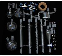 Kit di vetreria for laboratorio di chimica organica in vetro con giunto 24/40 - Attrezzatura di laboratorio premium for chimici(33 Pcs)