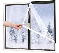 Kit di Vetri Secondari per L'Inverno, Pellicola Isolante per Finestre, per Isolamento Invernale Blocco Freddo, Mantiene Sigillate e Calde, Portandoti un Inverno Caldo(140x140cm)