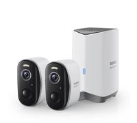 Kit di videosorveglianza per esterni con 2 telecamere 2K 16Gb WiFi - Bianco