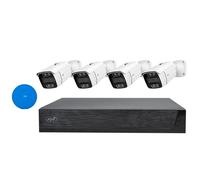 Kit di videosorveglianza PNI House IPMAX PoE 3, NVR con 4 porte PoE e 4 telecamere IP da 3 MP, PoE + Gift Sticky Pad Blu