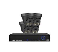 Kit di videosorveglianza telecamera dome 4K POE telecamere sicurezza IP impermeabile for esterni Set Visione notturna a colori NVR 8CH(4T,10CH NVR 4pcs camera)