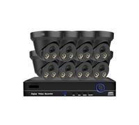 Kit di videosorveglianza telecamera dome 4K POE telecamere sicurezza IP impermeabile for esterni Set Visione notturna a colori NVR 8CH(4T,10ch NVR 8pcs camera)