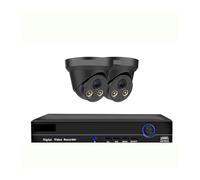 Kit di videosorveglianza telecamera dome 4K POE telecamere sicurezza IP impermeabile for esterni Set Visione notturna a colori NVR 8CH(3T,10CH NVR 2pcs camera)
