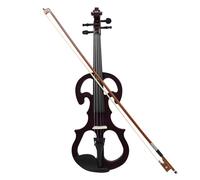 Kit Di Violino Professionale Violino Elettronico Silenzioso Per Principianti Per Suonare Uno Strumento In Legno Per Violino Elettrico(Black,C)