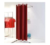 Kit di visualizzazione per abbigliamento al dettaglio a parete semicerchio in alluminio asta semplice privacy dressing area per boutique colore rosso Dimensioni: 31,5 x 31,5 pollici