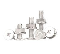 Kit di viti a testa piatta croce e dadi flangiati a testa ultrasottile M6 CM in acciaio inossidabile 304, 40 set, viti a testa svasata Viti di fissaggio(M6x40x12 [40 sets])