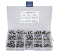 Kit di Viti Autofilettanti 180 Pezzi, M3 M4 M5 M6 Assortimento di Viti Autofilettanti a Testa Cilindrica in Acciaio Inossidabile Ad Alta Durezza per Molteplici Scopi