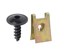 Kit di viti autofilettanti for auto, clip in metallo a forma di U for paraurti auto, for pannelli di rivestimento del parafango, accessori for modifiche di motociclette(40PCS)