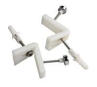 Kit di viti di fissaggio per WC in acciaio inossidabile per WC e compatibile con lavabo semi piedistallo, staffa di montaggio a pavimento angolare con copridado, hardware di installazione del bagno