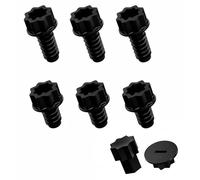 Kit di viti di ricambio per mobili da giardino compatibili con Keter Allibert - 6 pezzi (3-45 mm e 3-34 mm) + adattatore universale/viti per mobili da giardino ABS (nero)