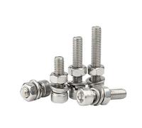 Kit di viti e dadi a testa esagonale in acciaio inossidabile 304 M6 con piatte, rondelle elastiche, set da 10/20, set di elementi di fissaggio Viti di fissaggio(M6*100 (10 sets))