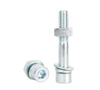 Kit di viti e dadi a testa esagonale incassata M6 zincati con rondelle piatte elastiche, set da 20/40, bulloni a brugola(M6x80 [40 sets])