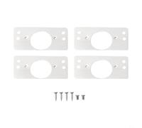 Kit di viti e piastra di riparazione per cerniere in acciaio inox per pannello porta e rinforzo piastra laterale (1# (pannello di riparazione della tazza della cerniera) 4 pezzi)