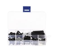 Kit di viti per chitarra elettrica da 226 pezzi, per pickup, interruttore, piastra per collo, pulsanti, scatola nera, 13 x 6,2 x 2,2 cm