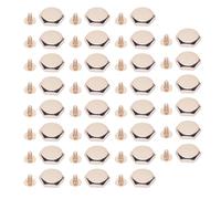Kit di viti per rivetti a forma esagonale 30 set Accessori hardware decorativi in metallo cavo in lega di zinco per cinture artigianali in pelle Borse Abbigliamento Progetti fai (Gold)