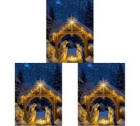 Kit Diamante 5D Ricamo Diamante Gesù Nella Neve