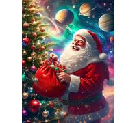kit Diamond Painting Babbo Natale Pittura Diamante Uomo Diamond Painting Adulti, 5D Full Drill 50x70cm Pittura Diamante Strass Ricamo a Punto Croce Kit per Decorazione Della Parete Casa Regalo L-74