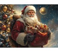 kit Diamond Painting Babbo Natale Pittura Diamante Uomo Diamond Painting Adulti, 5D Full Drill 90x120cm Pittura Diamante Strass Ricamo a Punto Croce Kit per Decorazione Della Parete Casa Regalo L-763