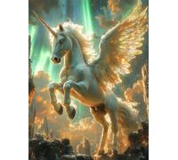 kit Diamond Painting Cavallo Pittura Diamante Aurora Diamond Painting Adulti, 5D Full Drill 20x30cm Pittura Diamante Strass Ricamo a Punto Croce per Decorazione Della Parete Casa, Regalo Donna L-305