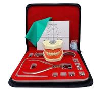 Kit diga di gomma endodontica dentale, strumento di pratica for diga di gomma, for strumento dentale, set di strumenti for clip dentali, con 28 telai di morsetti for piastre di posizionamento del mode