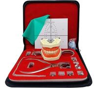 Kit Diga in Gomma Endodontica Dentale, Set di Strumenti per La Pratica della Diga in Gomma, con Piastra di Posizionamento del Filo Interdentale Modello A Denti, per Esame Orale Dentale