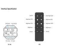 Kit Dimmer 220v AC + telecomando Triac RF + wifi 2.4g S1-B + R1 skydance