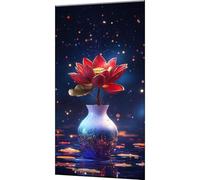 Kit Dipingere con i Numeri per Adulti Cielo stellato Fiore Paint by Numbers per Adulti con 3 Pennelli e Acrilici, Tela 50x100cm, Idee Regalo Creative, Hobby per Principianti, Decora la Casa w0-1385