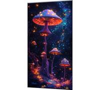 Kit Dipingere con i Numeri per Adulti Foresta Fungo Paint by Numbers per Adulti con 3 Pennelli e Acrilici, Tela Antipiega 50x100cm, Idee Regalo Creative, Hobby per Principianti, Decora la Casa w0-1353