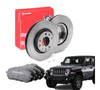 KIT DISCHI E PASTIGLIE ANTERIORI BREMBO JEEP WRANGLER III 07 IN POI